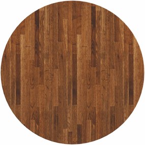 vidaXL Placă de masă Maro deschis Ø 80 x 4 cm Lemn de stejar masiv