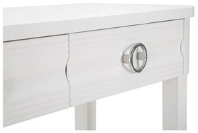 Masă consolă albă din lemn masiv de brad 40x110 cm Shine – Mauro Ferretti