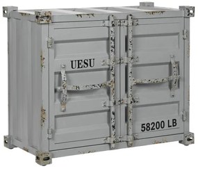Consola de bar, din metal, gri, stil industrial, Cargo