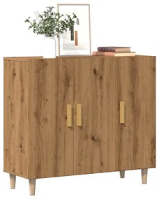 vidaXL Dulap, stejar artizanal, 90x34x80 cm, lemn prelucrat