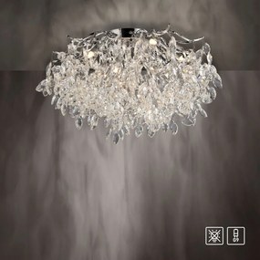 Lustra aplicata design magnific, crom, diametru 60cm, RICICLE