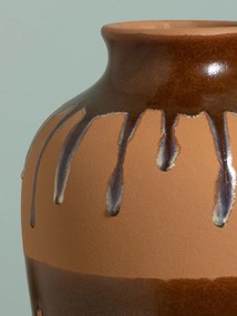 Vas decorativ din ceramica glazurata , H40.5cm , "Dripping Glaze"