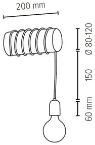 Spot de perete-Light 6834150 TRABO 1xE27/60W/230V