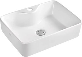 Lavoar pe blat Invena Neri 49 cm alb