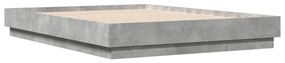 3209887 vidaXL Cadru de pat, gri beton, 120x190 cm, lemn prelucrat