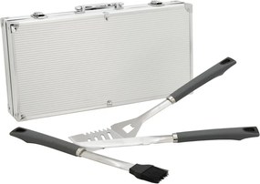 Set 11 ustensile de grătar cu servietă Cattara Alu Grey Line