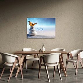 Tablou pe sticlă - Grădina Zen (70x50 cm)