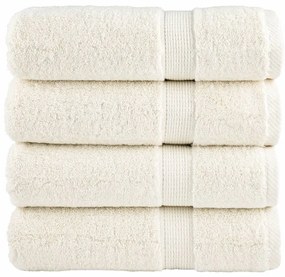 vidaXL Prosoape de mâini premium SOLUND 4 buc. crem 50x100cm 600 gsm