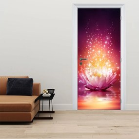 Fototapet pentru ușă - floare de lotus (95x205cm)
