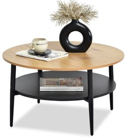 Măsuță de cafea Randolf Xl (stejar + negru). 1111701
