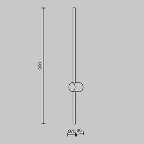 Aplica LED minimalista design liniar Light stick 10W alama