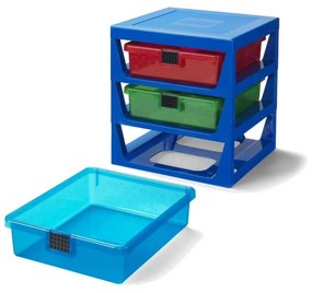 Organizator pentru depozitare cu 3 sertare LEGO®, albastru