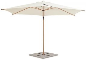 Umbrelă de soare cu brat, alba, 330 cm, Rica, Yes