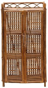 Dulap lucrat manual din rattan, cu 2 uși și 3 rafturi, "Harmonie", 56x38x110 cm