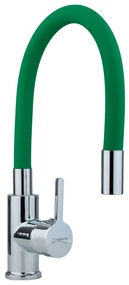 Baterie bucatarie TRENDY’S, tip lebada pipa flexibila verde