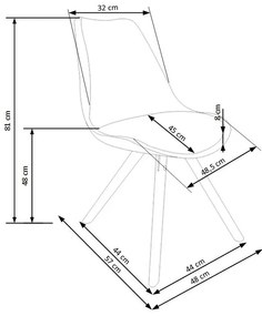 Scaun de bucaterie Amadora, gri/fag