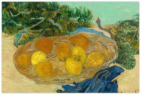 Tablou - Vincent van Gogh, Still Life of  Oranges and Lemons with  Blue Gloves, reproducere (90x60 cm)