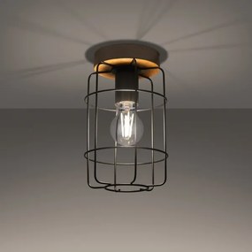 Plafonieră Sollux SL.1262 GOTTO 1xE27/15W/230V negru