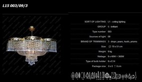 Plafonier cristal Bohemia L15 003/09/3