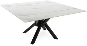 Masă de dining extensibilă cu blat din piatră cu blat suplimentar 90x150 cm Arlene – Marckeric