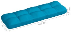 Perne canapea din paleti 7 buc. albastru 7, Albastru