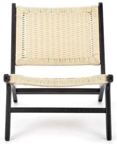 Scaun de gradina Foden, ratan / negru