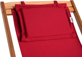 Șezlong de grădină SIENA, 94x60x94cm, roșu Casaria