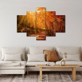 Tablou cu pădurea în toamnă (150x105 cm)