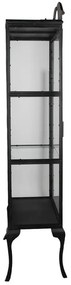 Vitrina neagra, din metal si sticla, Noirette