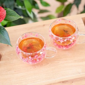 Pahare termo 4Home pentru cappuccino BlossomHot&Cool, 270 ml, 2 buc.
