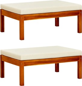 vidaXL Taburete de grădină, 2 buc., lemn masiv de acacia