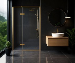 Paravan de dus Rea Atlas 90 Brush Gold