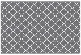 Outsunny Covor pentru Exterior 182x274 cm Reversibil, Covor Pliabil din Polipropilen 310 g/m² Gri si Alb