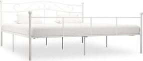 vidaXL Cadru de pat, alb, 180 x 200 cm, metal