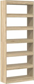 vidaXL Dulap pentru cărți Stejar Sonoma 80 x 30 x 198 cm Lemn compozit