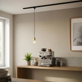 Lampă suspendată cu suspensie pe șină aurie - Cavalux