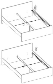 Pat matrimonial alb 160x200 cm Naia – Tvilum