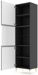 Vitrină 1DS Rowanna (Negru + Auriu). 1125028