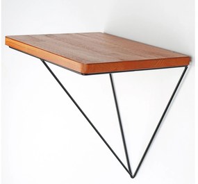 Raft decorativ de perete Duvelo 7 (Nuc + negru) . 1093675