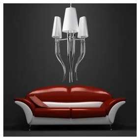 Azzardo AZ1232 - Lustră pe lanț DIABLO 6xE14/11W/230V alb