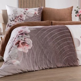 decoDoma Lenjerie de pat din micropluș ELEGANȚĂ DE MAGNOLIE