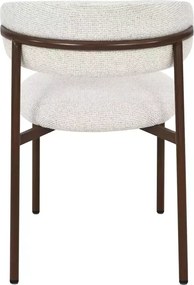Scaun de sufragerie tapitat ROCKET, nuc/bej