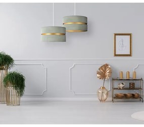 Lustră pe cablu Duolla DUO 1xE27/15W/230V d. 40 cm verde deschis/auriu