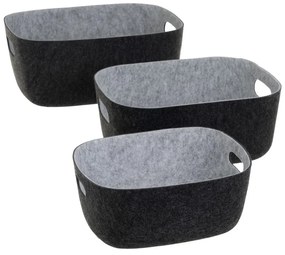 Coșuri de depozitare 3 buc. din material textil 36x28x16 cm – Casa Selección