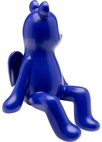 Figurina decorativa Sitting Squirrel albastru 20cm