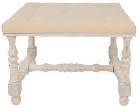Taburet brocante, bej, stofa, 62x47x46 cm