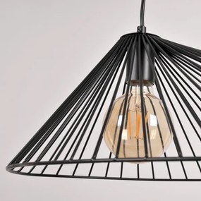 Lustră pe cablu AURORA 1xE27/20W/230V d. 60 cm negru