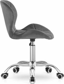 OFERTA Scaun de birou gri AVOLA VELVET II. calitate