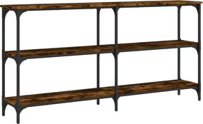 vidaXL Măsuță consolă, stejar fumuriu, 150x29x75 cm, lemn prelucrat