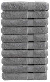 vidaXL Prosoape premium SOLUND 10 buc gri 100x200cm 600gsm